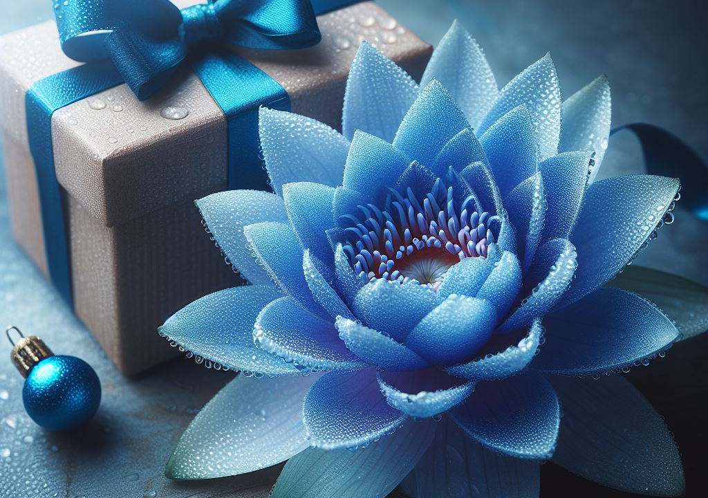 Idées cadeaux utilisant le motif de fleurs de lotus bleu