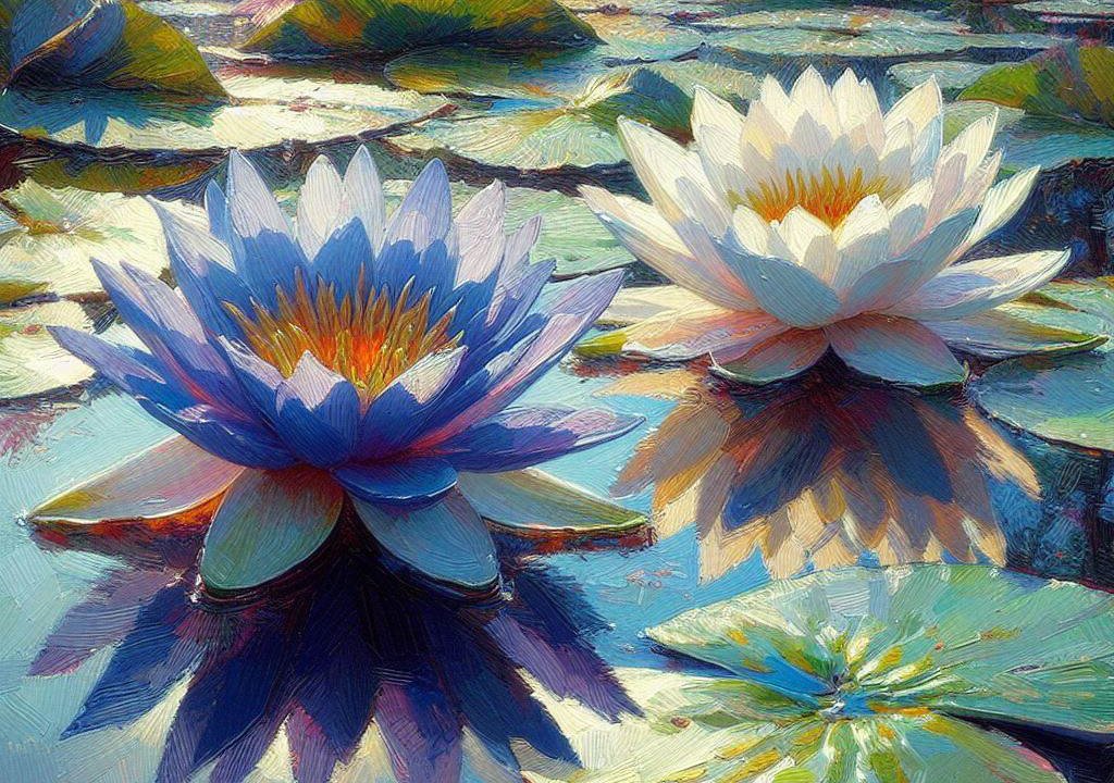 La symbolique mystique des Lotus Bleu et Blanc : Une exploration de leurs différences profondes