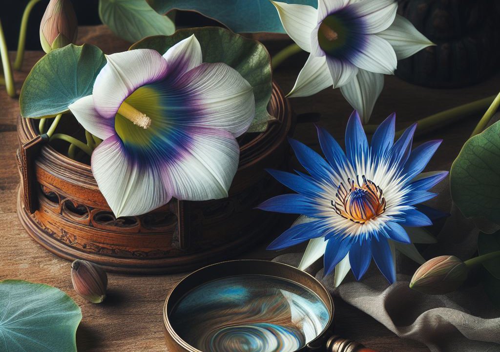 Comparaison : Lotus Bleu vs. Morning Glory (Ipomoea tricolor)