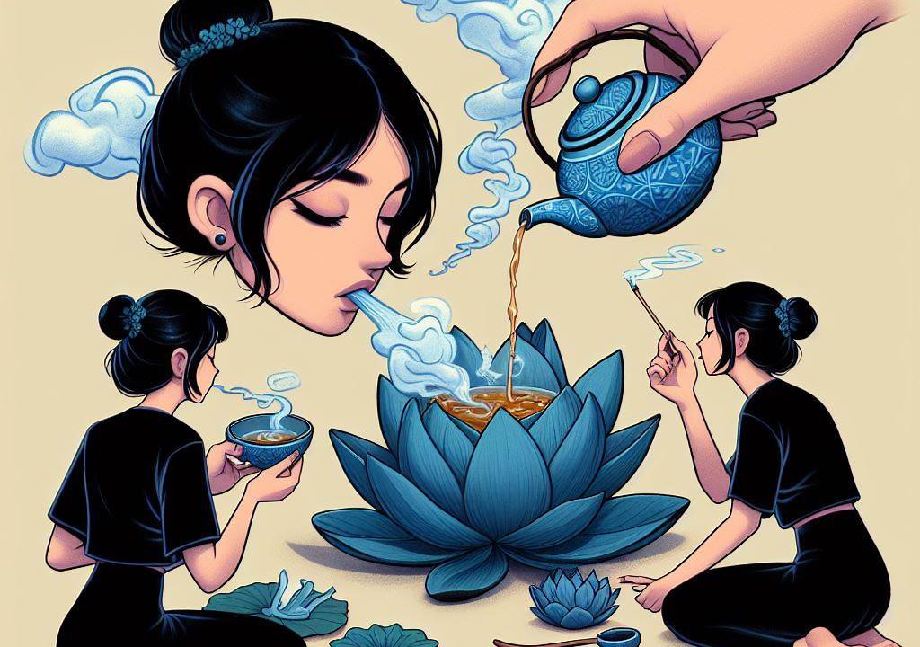 La différence entre fumer et infuser le Lotus Bleu