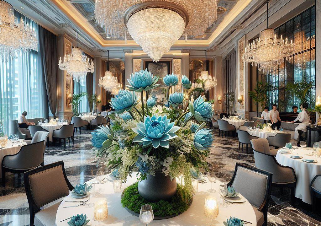 Utilisations créatives du Lotus Bleu dans les grands restaurants