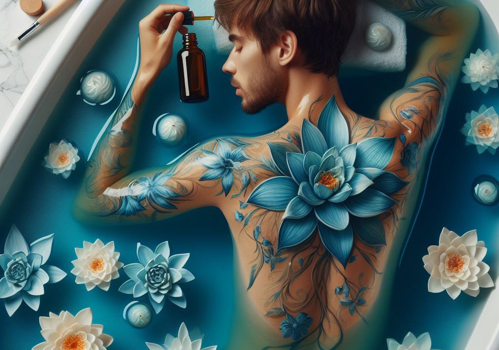 Exploration sensorielle : L’huile essentielle de Lotus Bleu dans le bain